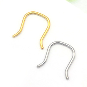 Anneaux de nez en acier inoxydable en forme de U, couleur argent et or, bijoux de septum, piercing, accessoire de mode - Product Image 4