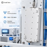 Amplificateur RF GaN 50W EVA3027-50-M-UHF 500-1110MHz sous-bande UHF, haute linéarité, faible bruit, DC 28V pour communication et test SDR