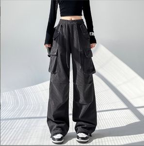 Pantaloni cargo all'ingrosso da <span class=keywords><strong>donna</strong></span> pantaloni casual da <span class=keywords><strong>donna</strong></span> pantaloni a vita alta con <span class=keywords><strong>4</strong></span> tasche larghi Utility personalizzati - Product Image 5