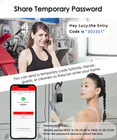TUYA 또는 TTlock BLE 스마트 자물쇠 아웃 도어 자물쇠 방수 지문 암호 안전 자물쇠 키 카드