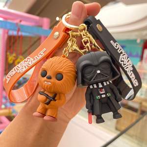 Belle étoile bébé Yoda <span class=keywords><strong>Wars</strong></span> téléphone portable porte-clés pendentif en plastique pour livre sac Couple clés de voiture cadeaux suspendus - Product Image 3