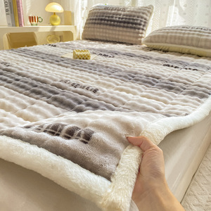 Juego <span class=keywords><strong>de</strong></span> Ropa <span class=keywords><strong>de</strong></span> <span class=keywords><strong>Cama</strong></span> <span class=keywords><strong>de</strong></span> Pelo <span class=keywords><strong>de</strong></span> Conejo y Lana <span class=keywords><strong>de</strong></span> Leche 2026, Estilo Moderno, con Funda <span class=keywords><strong>de</strong></span> Edredón y Manta Estampada <span class=keywords><strong>para</strong></span> el Hogar - Product Image 2