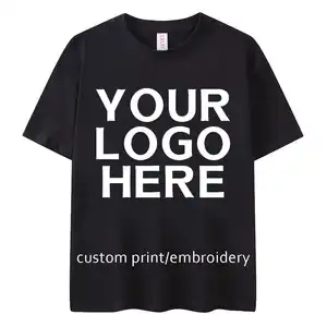 Camisetas de peso pesado con logotipo personalizado de primera calidad, Camiseta 100% de algodón para hombre, camisetas en blanco de gran tamaño de algodón 280GSM