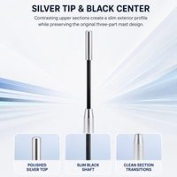 Restore a Roof Aerial with a Slim Silver Screw-In Replacement Car Antenna Mast Slim Silver Replacement Car Antenna Mast