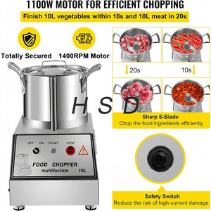 Picadora de Alimentos Multifuncional de Acero Inoxidable, Procesador de Alimentos de Fácil Operación para Carne, Verduras y <span class=keywords><strong>Ajo</strong></span> - Product Image 4