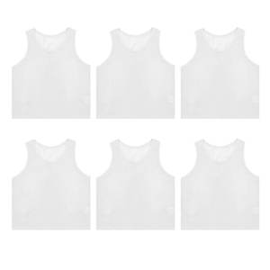 6pcs combo Sports Mesh Scrimmage gilet Bavoirs d'entraînement en tissu 100% polyester avec sac à cordon numéro personnalisé disponible - Product Image 2