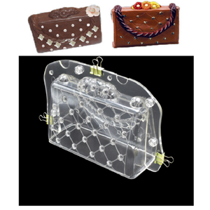 Lixsun plástico DIY 3D chocolate molde <span class=keywords><strong>mujer</strong></span> bolso <span class=keywords><strong>fondant</strong></span> <span class=keywords><strong>pastel</strong></span> policarbonato chocolate bolso <span class=keywords><strong>fondant</strong></span> molde - Product Image 1