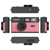 Caméra numérique sans écran classique couleur rose avec logo OEM avec photos de style rétro Mini caméra vintage portable sans écran