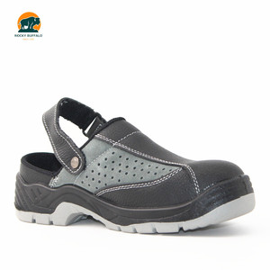 Pantofole di Sicurezza Rocky Buffalo, Calzature <span class=keywords><strong>da</strong></span> <span class=keywords><strong>Lavoro</strong></span> Antiscivolo di Alta Qualità, Tomaia in Pelle Nera Goffrata, Fodera in Rete - Product Image 4