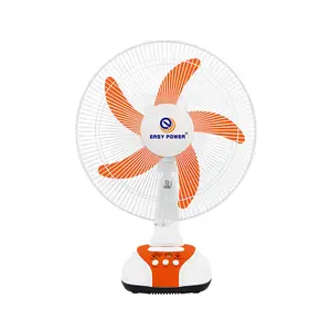 Easy Power rechargeable table fan with 6V 4ah solar battery operated cordless portable Fan with Quiet brushless motor