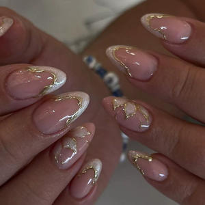 Uñas Postizas con Efecto Ojo de Gato, Uñas a Presión de Alta Calidad, Uñas Hechas a Mano - Product Image 1