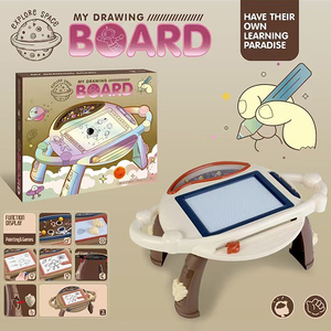 Table de dessin magnétique 2 en 1 sur le thème de l'espace <span class=keywords><strong>avec</strong></span> <span class=keywords><strong>jeu</strong></span> de labyrinthe en marbre pour les tout-petits, apprentissage précoce et <span class=keywords><strong>jeu</strong></span> créatif - Product Image 2