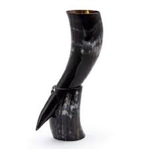 Support de corne à boire de Style religieux nautique peint à la main artisanat naturel écologique pour la décoration de la maison animal de noël - Product Image 5