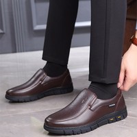 Zapatos de Hombre Negros y Marrones para Caminar, de Cuero Genuino con Cordones, Suela de Goma, Zapatos Casuales de Negocios para Verano y Otoño