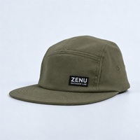 Casquette de course en nylon à 5 panneaux personnalisée OEM ODM avec logo tissé, imperméable, séchage rapide, respirante, pour le camping, la course et les activités de plein air