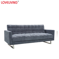 Sofá Cama de Tela de 3 Plazas, Estilo Nórdico, Personalizado de Fábrica OEM, para Decoración del Hogar, Sala de Estar, Dormitorio o Apartamento