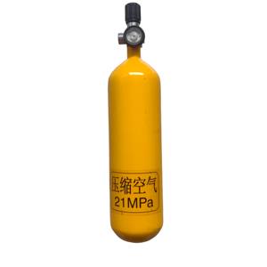 Bouteille de gaz en acier haute pression grande capacité 6L, diamètre 140mm, réservoir vide sans soudure en acier inoxydable pour SCBA et pompiers - Product Image 4