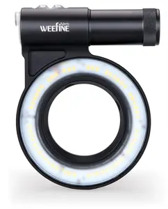 WEEFINE WF058环形灯3000带闪光模式的视频灯 (M67线程) 聚焦光源，用于任何相机的微距照片