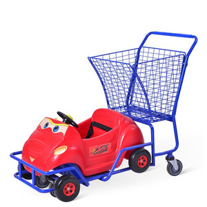 Keranjang Belanja Anak dengan Kursi, Troli Logam untuk Anak, Kursi Depan untuk Anak Duduk, Keranjang Belanja untuk Penggunaan di Supermarket - Product Image 6