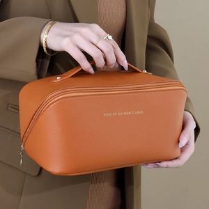<span class=keywords><strong>Bolsa</strong></span> de Cosméticos para Mujer 2026, Superventas, Portátil, de Viaje, con Cierre, de Cuero PU, Impermeable, con Asa - Product Image 4