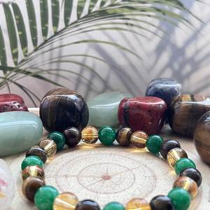 Pulsera Natural de Cuentas de Vidrio Coloridas, Piedra Curativa de Primera Calidad, Producto Profesional para Mayoristas, Codificación Estándar - Product Image 1