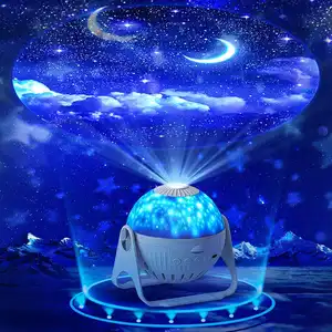 Planétarium Projecteur Étoile Lune Lampe Veilleuse 360 Rotation Plafond Projecteur pour Enfants Chambre Galaxy Projecteur
