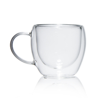 Tasse en verre à double paroi à haute teneur en borosilicate pour sachet de thé Latte Cappuccino