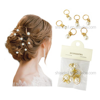 Shinein Papillon Crochet Perles Cheveux Poignets Accessoires Dreadlock Loc Bijoux Cheveux Tresse Anneau Charmes Pendentif pour Femmes Filles