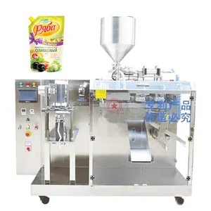 spout stand up pouch liquid grease oil filling machine fully automatic plastic doypack bag lotion filling packing machine