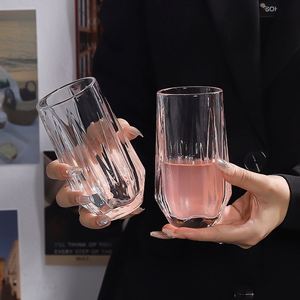 Vaso de Vidrio Coreano de Alta Gama, Hexagonal, para Cócteles, Bebidas Frías, Refrescos y Agua con Gas - Product Image 4