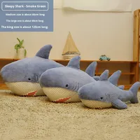 Nouvelle peluche mignonne en forme de requin, jouet en peluche, coton PP, peluche courte, unisexe, pour les jeunes, canapé, lit, coussin, câlin
