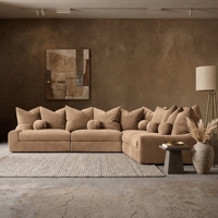 Canapé modulaire Jennifer en cuir, 5 pièces, section droite en L, mobilier de salon et d'hôtel de luxe moderne sur mesure et rembourré