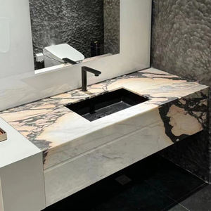 Dalles de marbre rouge polies Goldtop de haute qualité, modernes, OEM, très vendues, pour la décoration de salons d'hôtel, utilisation intérieure/extérieure, garantie 5 ans - Product Image 4