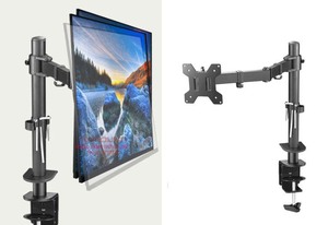 DL-M051 Full Motion Rotate Grommet Clamp Base Steel <strong>Single</strong> <strong>Monitor</strong> Desk Bracket Double <strong>Arm</strong> Support - Product Image 6