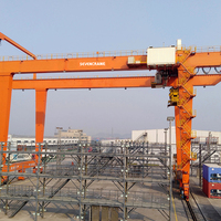 Grue portique à double poutre de 32 tonnes, portée de 30 m, type cabine, grue de chantier robuste