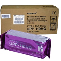 Rollo de Papel Térmico para Ultrasonido Médico de Alta Calidad UPP-110HG para Impresora Compatible, 110 mm de Ancho, 18 m de Largo