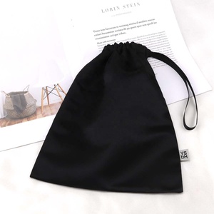 Bolsa de Satén Negra con Cordón y Logotipo Personalizado para Zapatos, Sombreros, Ropa Interior y Ropa, Bolsa de Almacenamiento de Lujo - Product Image 4