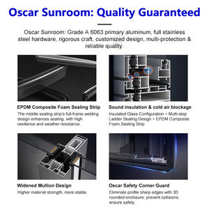 Paneles Plegables y Adaptables de Aleación de Aluminio para Terraza, con <span class=keywords><strong>Aislamiento</strong></span> y Cristal, para Jardín, Patio o Solárium - Product Image 5