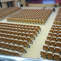 Vente directe d'usine de meubles de salle de classe chaises pliantes pour auditorium chaises d'église de théâtre gouvernemental avec tableau d'écriture