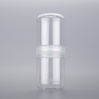 Bocaux en plastique PET pour thé aux fleurs et aliments, étiquettes adhésives transparentes créatives, impression sérigraphique, rangement de bonbons, couvercle à vis double face