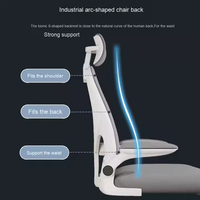 Chaise pivotante ergonomique Chaise d'ordinateur confortable avec dossier en maille pour bureau à domicile avec appui-tête et accoudoir en 3 D