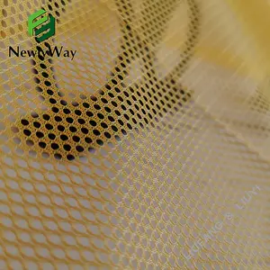 Fabricante de tela de malla de red de tul de fibra de poliéster para forro de ropa deportiva
