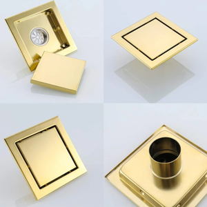 Hiện đại 304 thép không gỉ Vàng Gạch chèn phòng tắm cống sàn 50 mét vuông Outlet với đánh bóng bề mặt bồn rửa lưu vực khách sạn sử dụng - Product Image 3