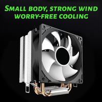 Refroidisseur de processeur silencieux de 92mm, roulement hydraulique, 1800 tr/min, dissipateur thermique à double caloduc, LGA1200 LGA1700 AM4 AM5, ventilateur de refroidissement du processeur à faible bruit