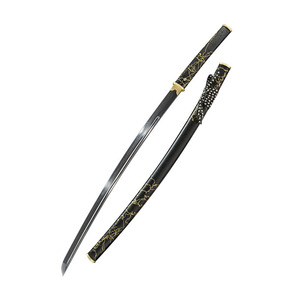 Espada <span class=keywords><strong>de</strong></span> exhibición Katanas Midnight Gold <span class=keywords><strong>de</strong></span> Yantishan Soul Game Merchandise, espada <span class=keywords><strong>de</strong></span> utilería artesanal <span class=keywords><strong>de</strong></span> acero T10 forjada en arcilla, regalo para niños - Product Image 5