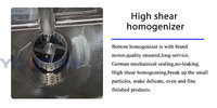 Équipement de mélange en acier inoxydable de qualité alimentaire de 2000 L, machine de production de sauce tomate, de mayonnaise, mélangeur homogène avec pompe