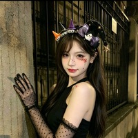 Aksesoris Rambut Dekoratif Buatan Tangan Uniseks Bahan Campuran Desain Hantu Labu Lucu Halloween Pesta Liburan Lintas Negara