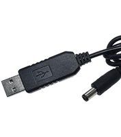Câble d'alimentation USB 5V vers 12V avec prise jack DC, convertisseur de tension pour routeur, éclairage LED et petits appareils