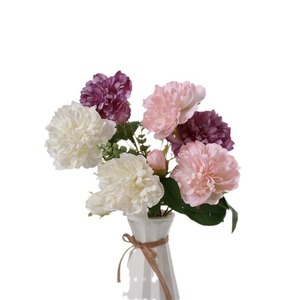 Arreglo de Flores de Peonía de Seda Artificial, 3 Cabezas con Pétalos Desgarrados, Decoración para Bodas y Hogar - Product Image 5