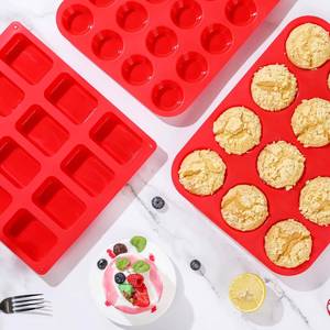 MUYULINS Factory 12/24 Cup LFGB Platinum Grade Non-Stick BPA-Free Standard Silicone Brownie Cupcake Pan Muffin <b>Tin</b> <b>Cake</b> Baking - Product Image 6